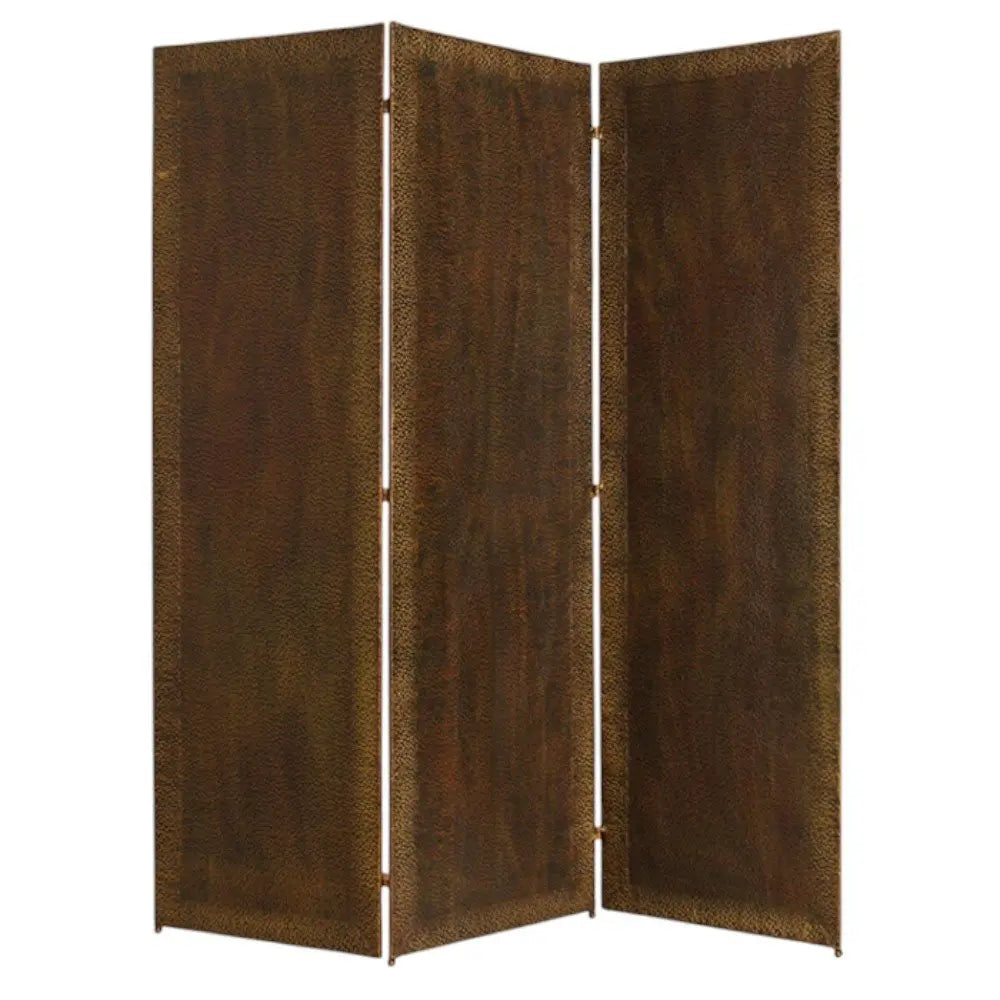 65" X 72" Bronze Wood Forger Screen - NOBLE HOME INTERIORS