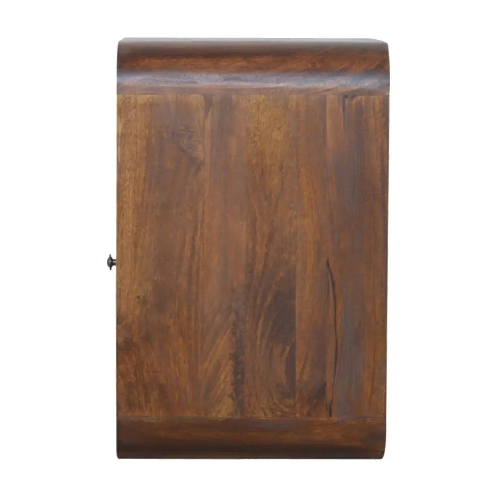 22" Brown Solid Wood One Drawer Nightstand HomeRoots