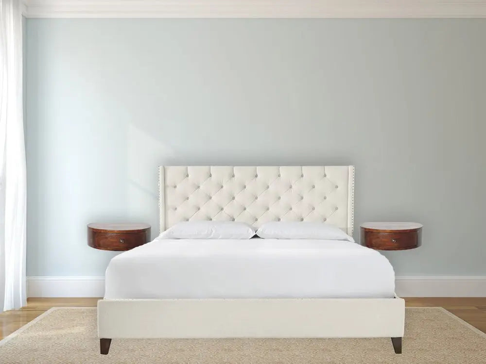 22" Brown Solid Wood One Drawer Floating Nightstand HomeRoots