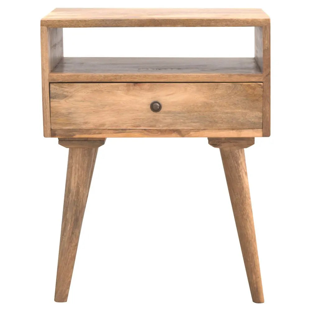23" Natural Solid Wood One Drawer Nightstand HomeRoots