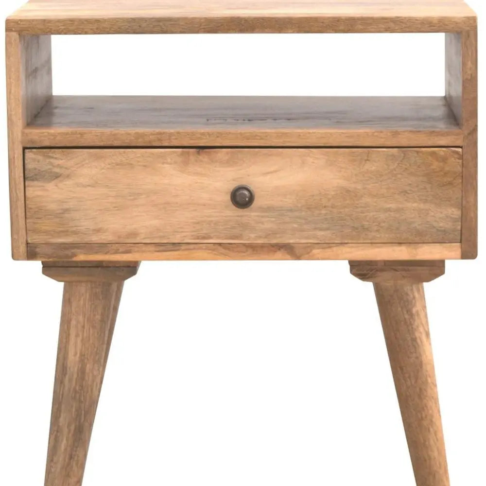23" Natural Solid Wood One Drawer Nightstand HomeRoots