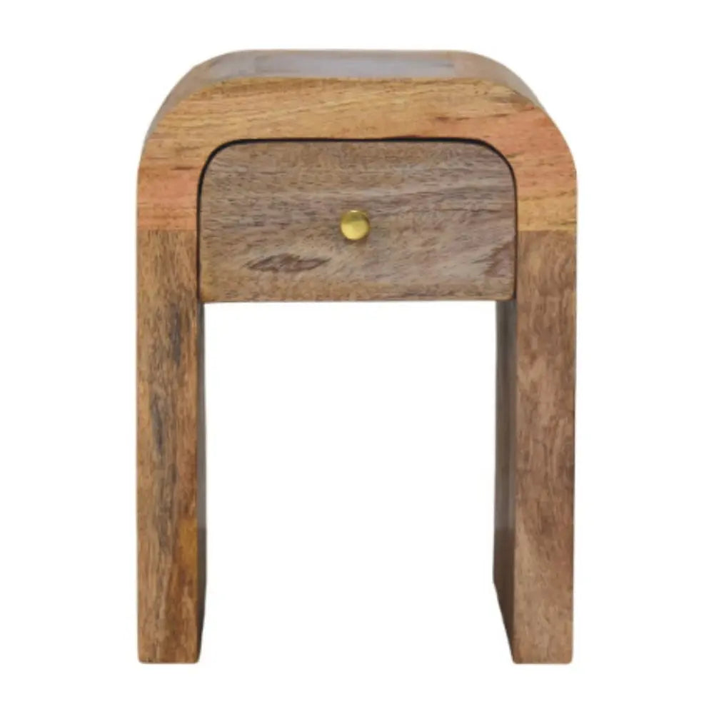 16" Beige Solid Wood One Drawer Nightstand HomeRoots