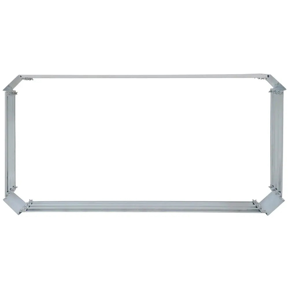 12" X 48" Silver Metal Rectangular Raised Garden Bed