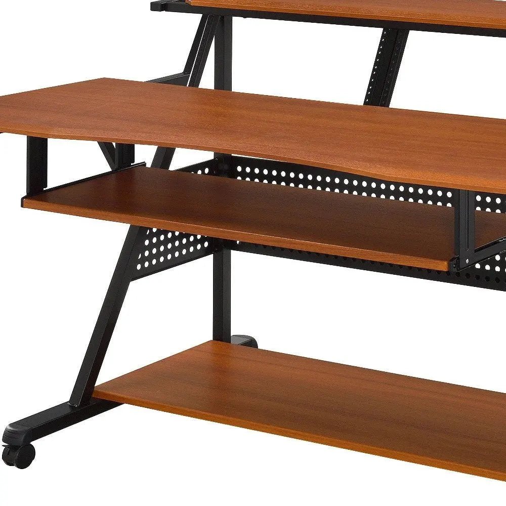 67" Brown and Black Music Desk - NOBLE HOME INTERIORS