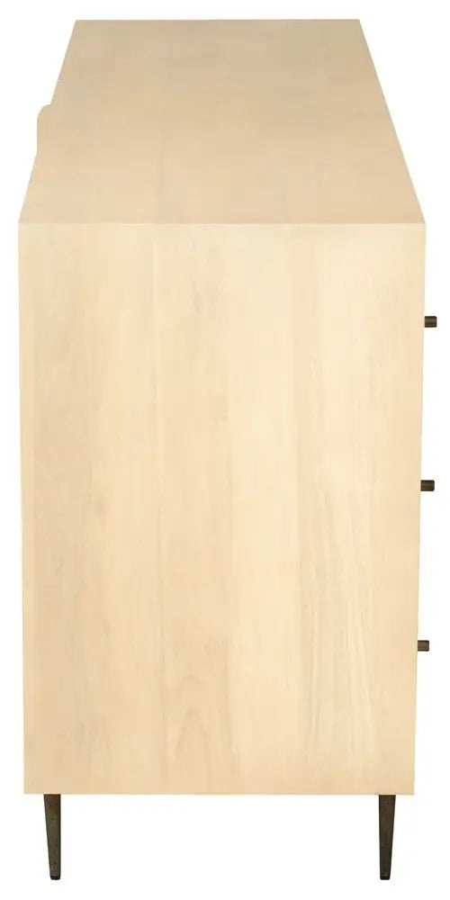 68" Natural Solid Wood Six Drawer Dresser - NOBLE HOME INTERIORS