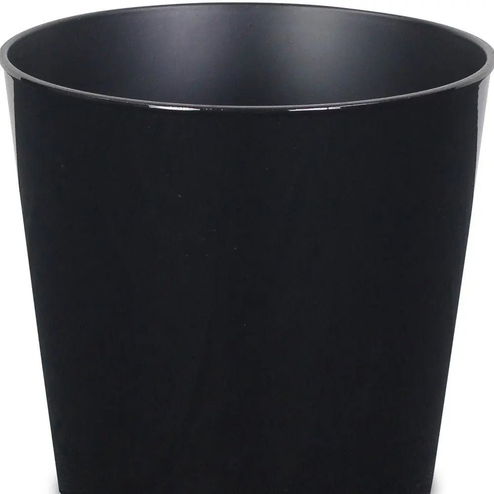 7" Black Recycled Plastic Indoor Outdoor Round Pot Planter - NOBLE HOME INTERIORS