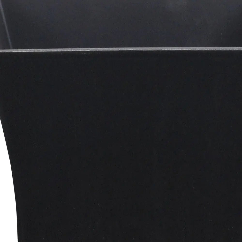 7" Black Recycled Plastic Indoor Outdoor Square Pot Planter HomeRoots