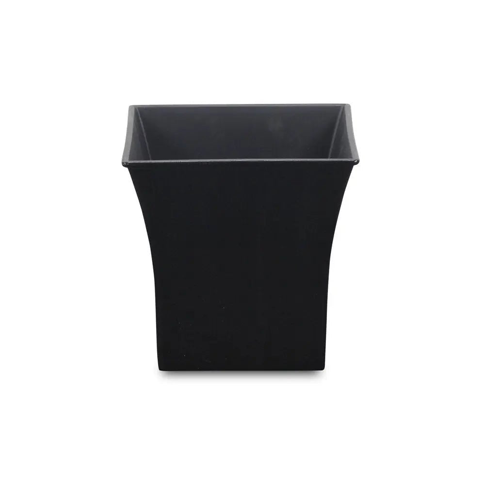 7" Black Recycled Plastic Indoor Outdoor Square Pot Planter - NOBLE HOME INTERIORS
