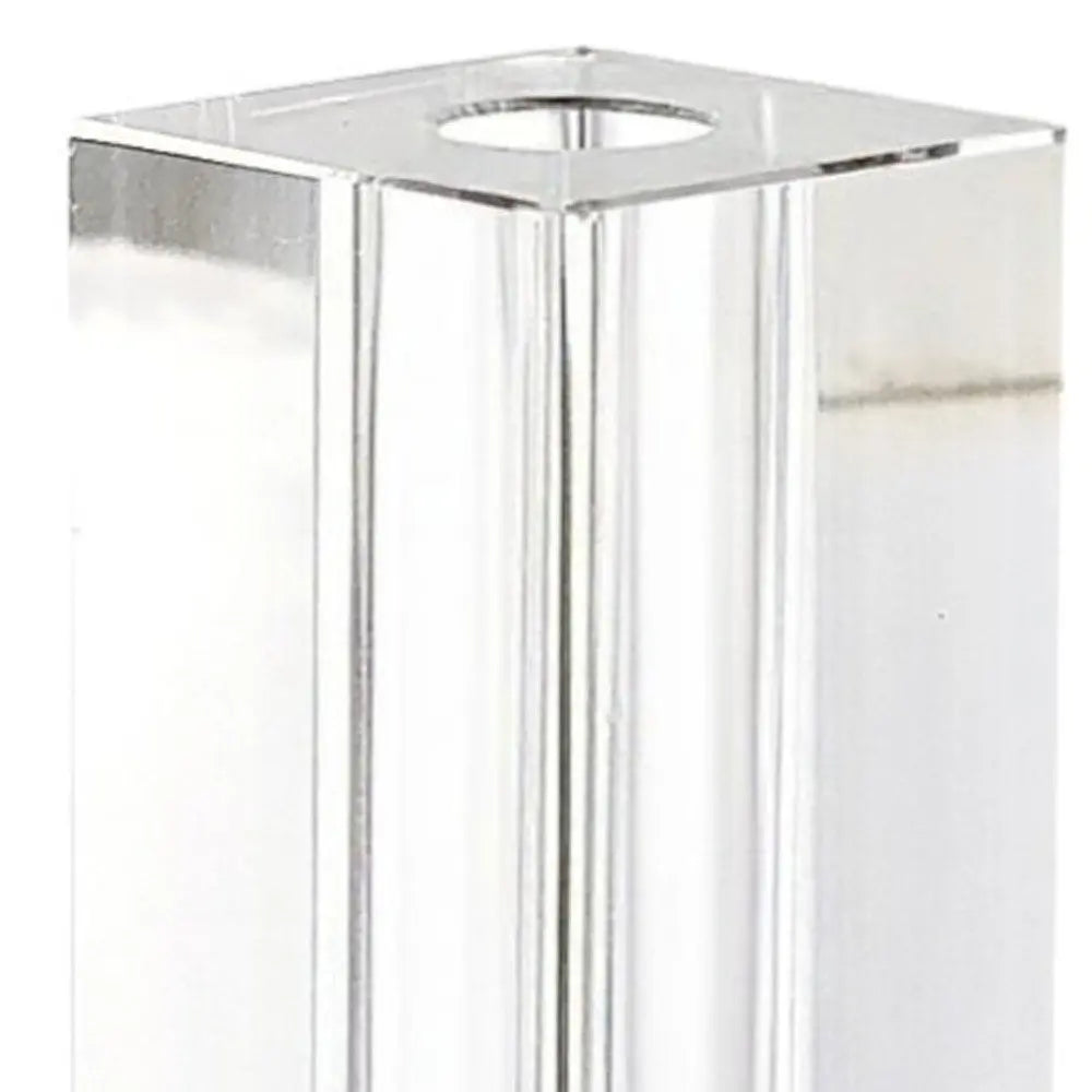7" Clear Bud Lead Free Crystal Table Vase - NOBLE HOME INTERIORS