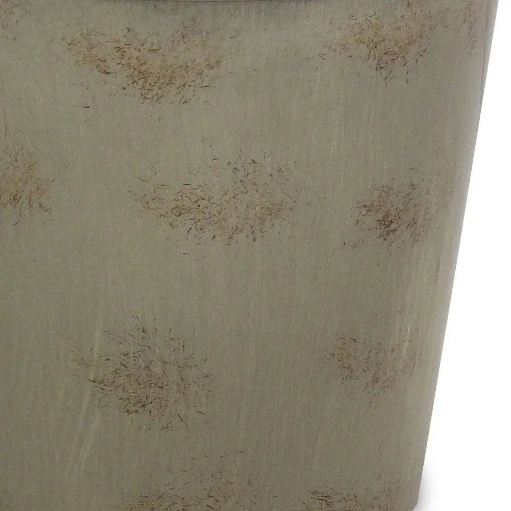 7" Gray Recycled Plastic Indoor Outdoor Round Pot Planter - NOBLE HOME INTERIORS