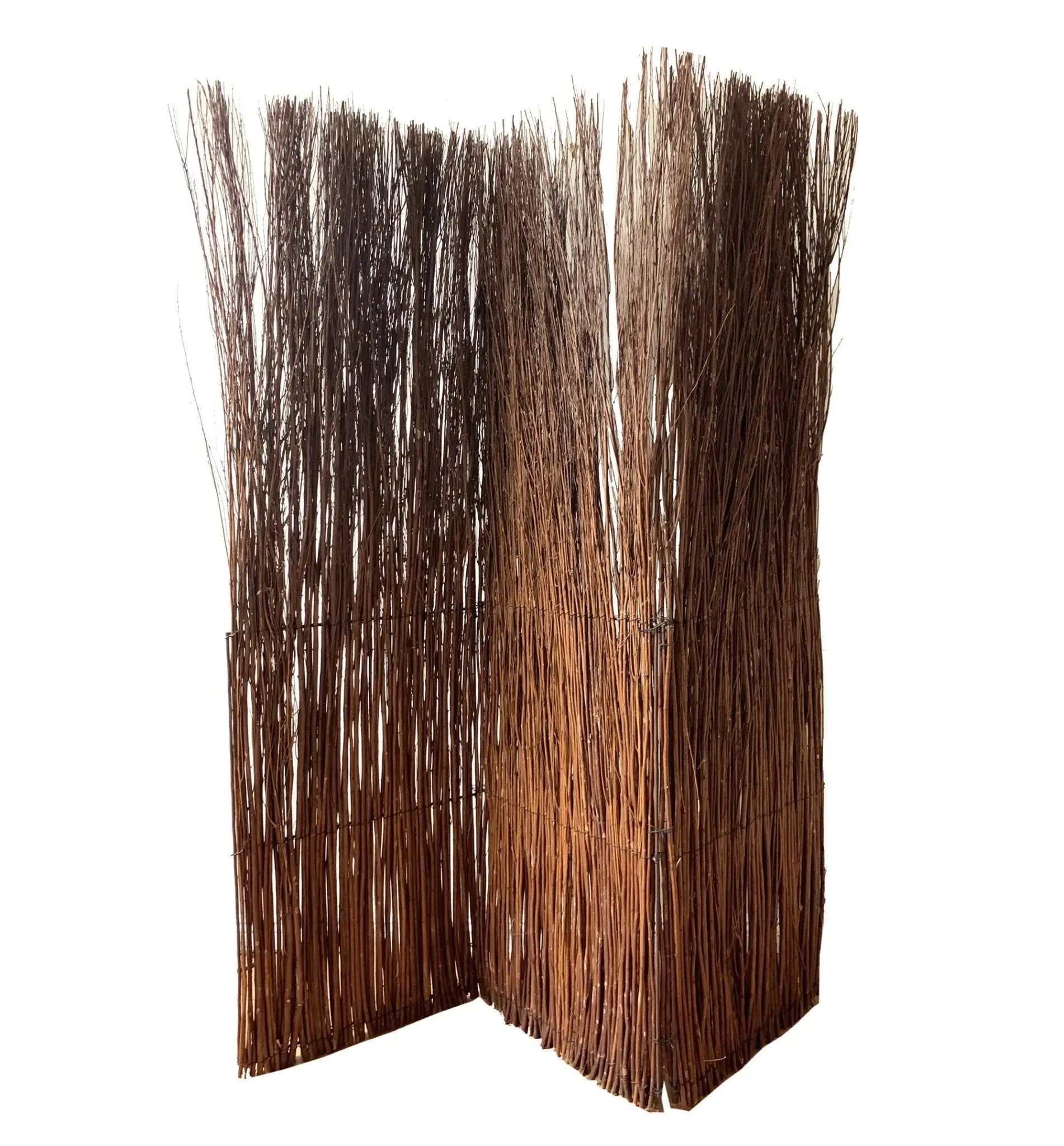 7' Rustic Willow Branch Three Panel Room Divider Screen - NOBLE HOME INTERIORS