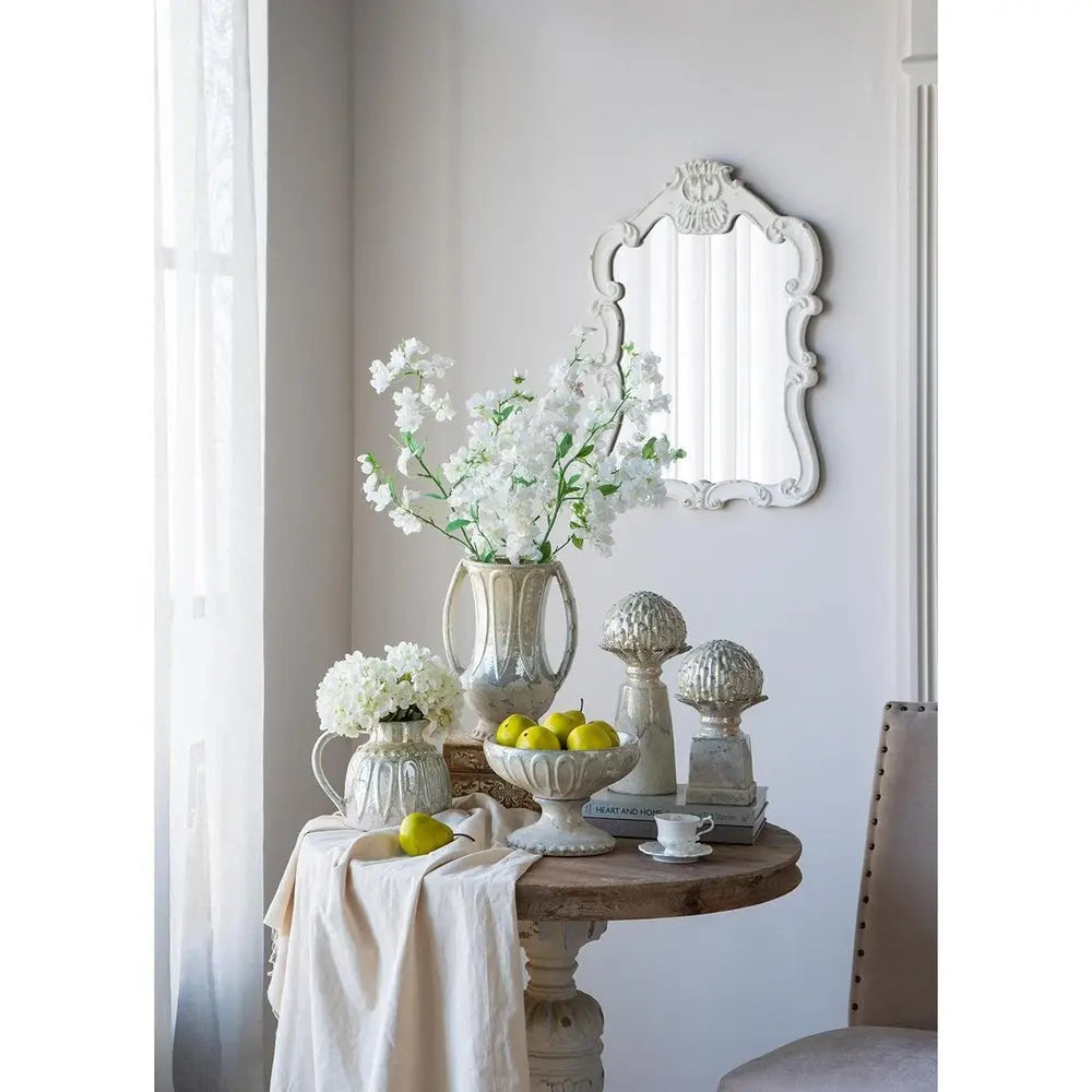 7" Sage And Ivory Round Ceramic Table Vase - NOBLE HOME INTERIORS