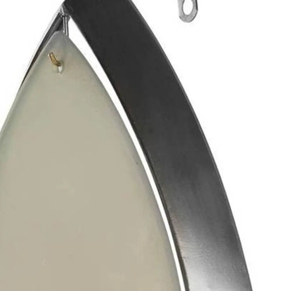 7" Silver Abstract Metal And Glass Wall Sconce Candle Holder HomeRoots