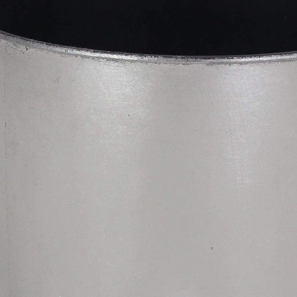 7" Silver Recycled Plastic Indoor Outdoor Round Pot Planter - NOBLE HOME INTERIORS