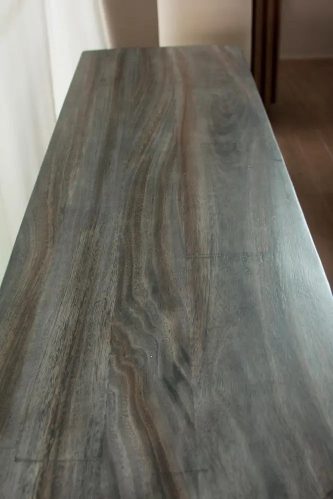 70" Gray Solid Wood Cabinet Enclosed Storage Distressed TV Stand - NOVA HOME FURNITURE