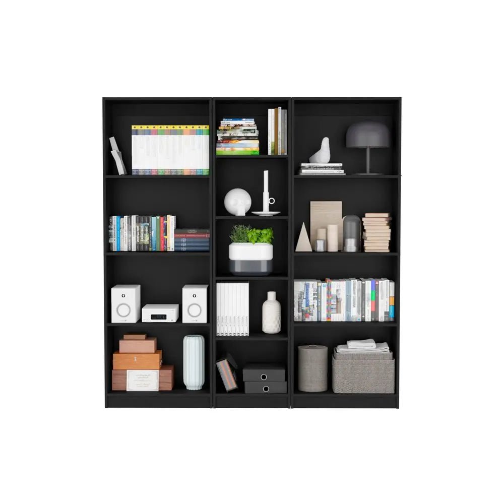 71" Black Five Tier Bookcase HomeRoots