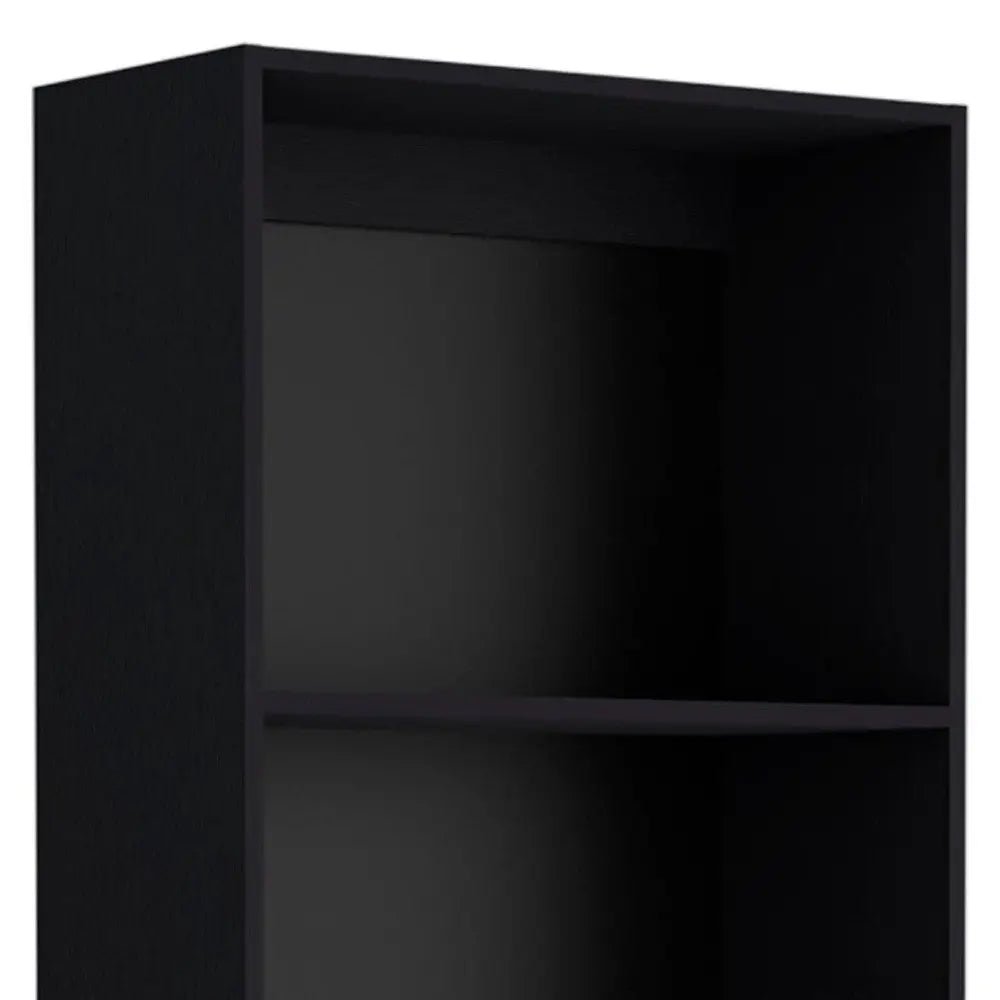 71" Black Five Tier Bookcase with Two doors - NOBLE HOME INTERIORS