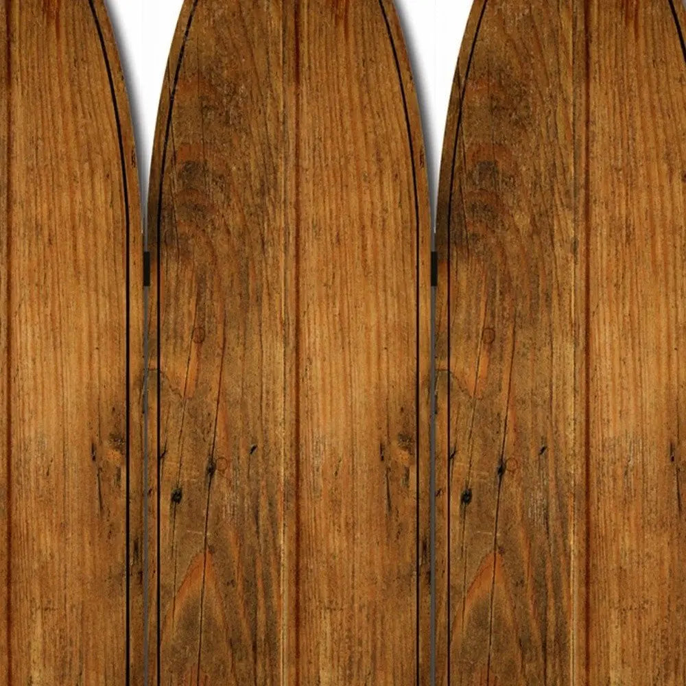 71" Brown Solid Wood Folding Three Panel Screen Room Divider - NOBLE HOME INTERIORS