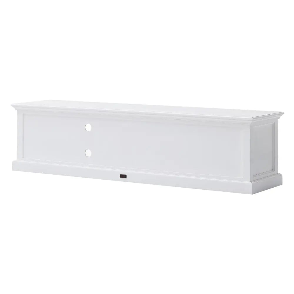 71" Classic White Entertainment Unit with Two Drawers - NOVA HOME FURNITURE