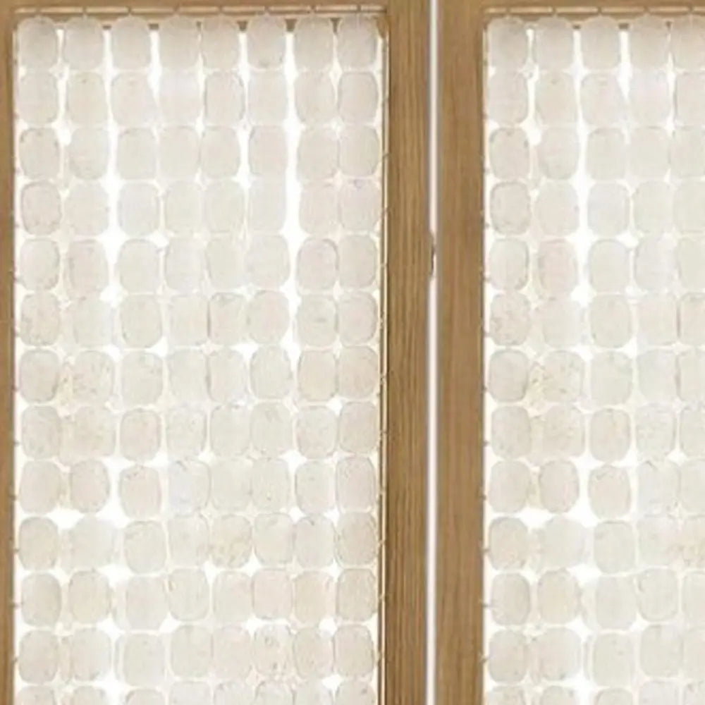 71" Clear Folding Three Panel Screen Room Divider - NOBLE HOME INTERIORS