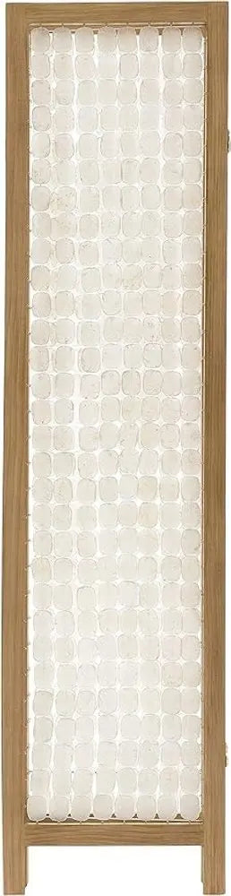 71" Clear Folding Three Panel Screen Room Divider - NOBLE HOME INTERIORS