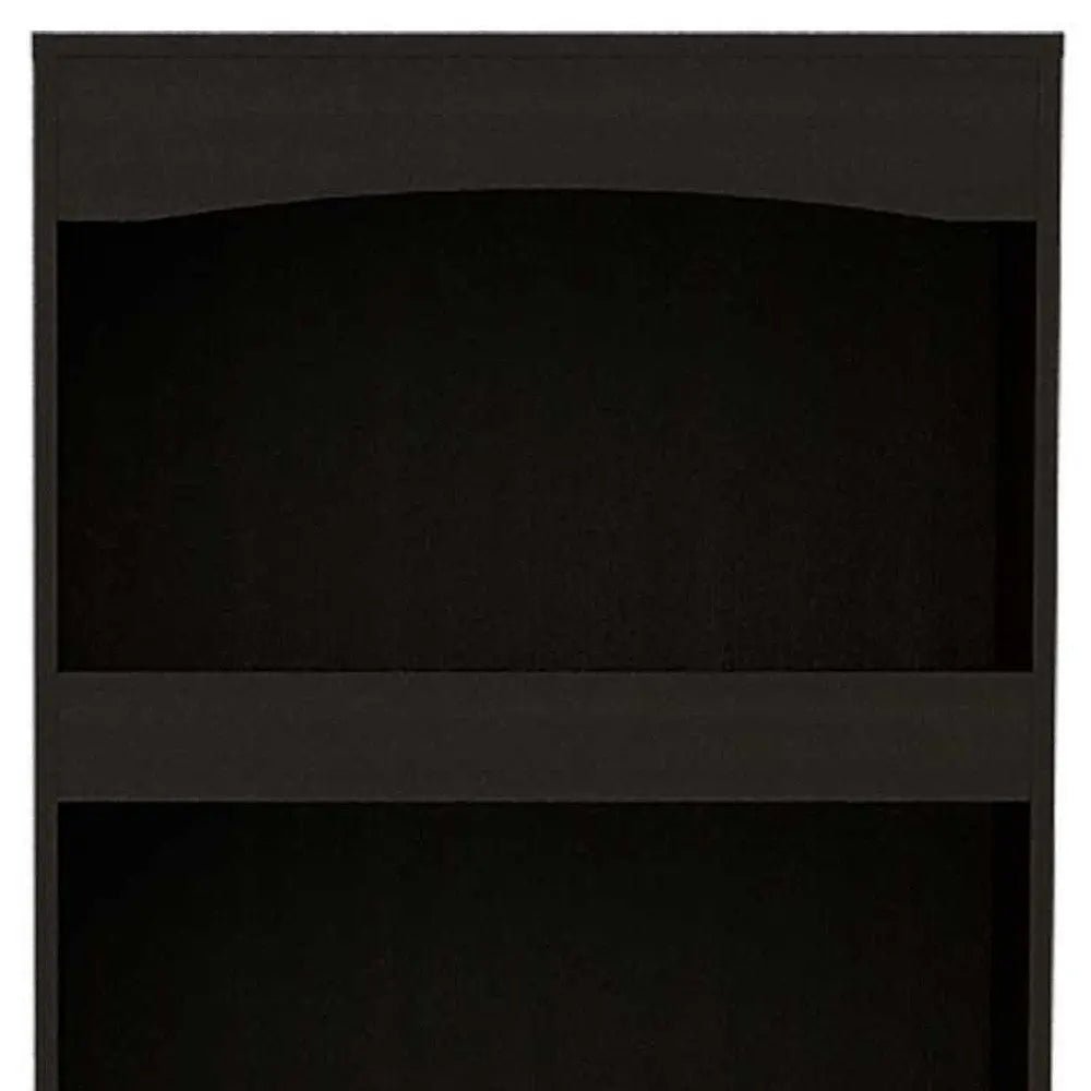 71" Light Gray Wood Three Tier Bookcase with Two Doors HomeRoots