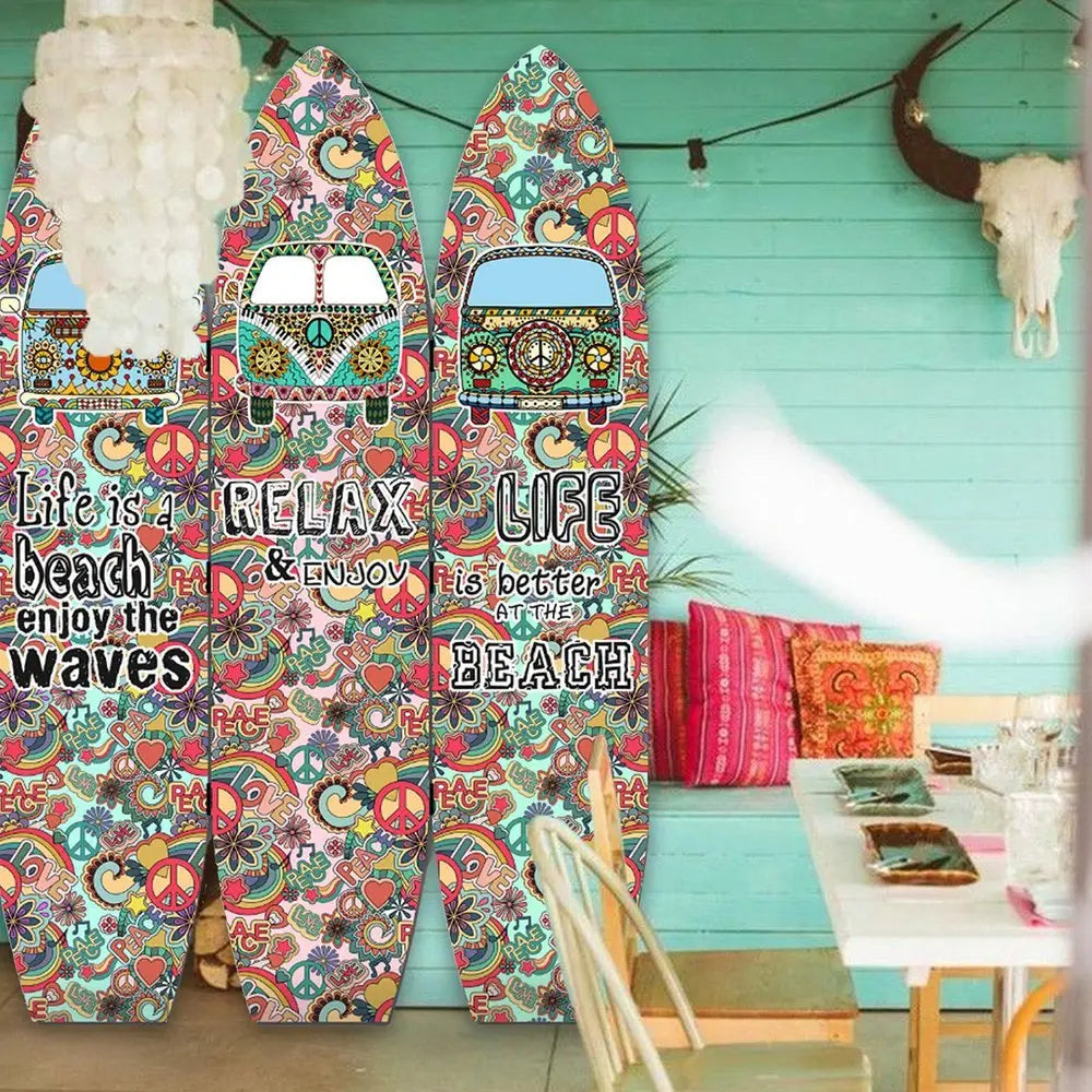 71" Red and Black Solid Wood Folding Three Panel Screen Room Divider - NOBLE HOME INTERIORS