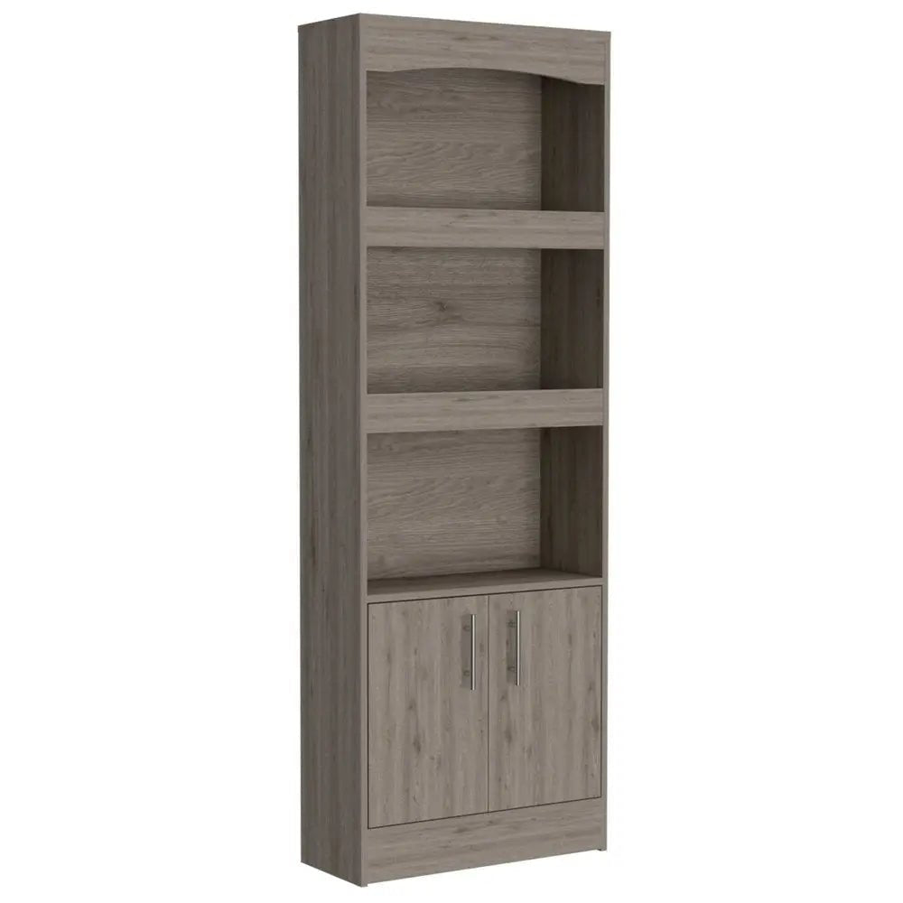 71" Three Tier Bookcase with Two doors HomeRoots