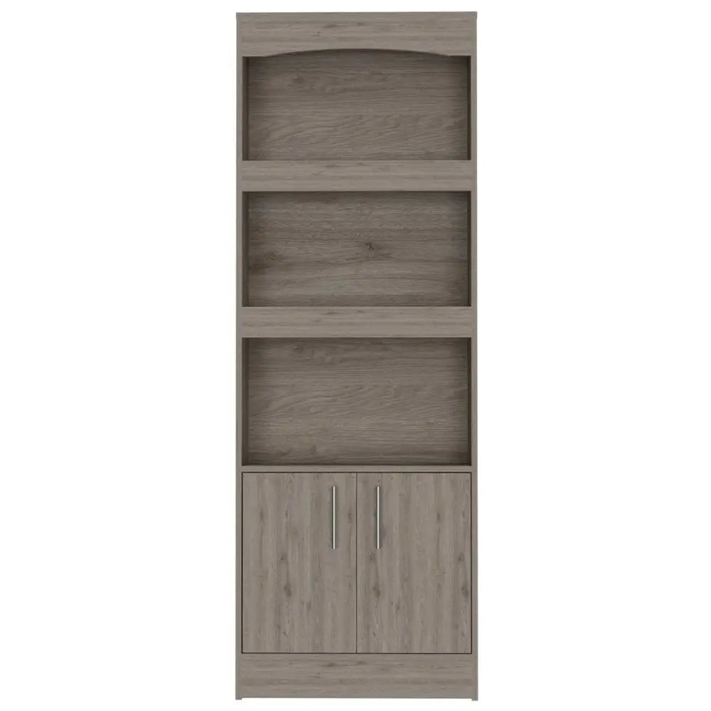 71" Three Tier Bookcase with Two doors HomeRoots