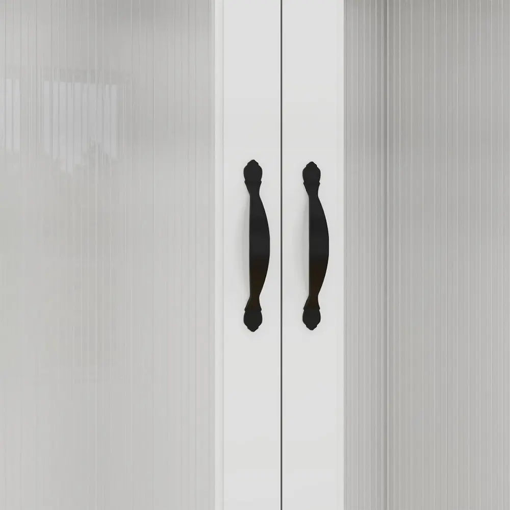 71" White Wood Two Door Two Drawer Combo Dresser - NOBLE HOME INTERIORS