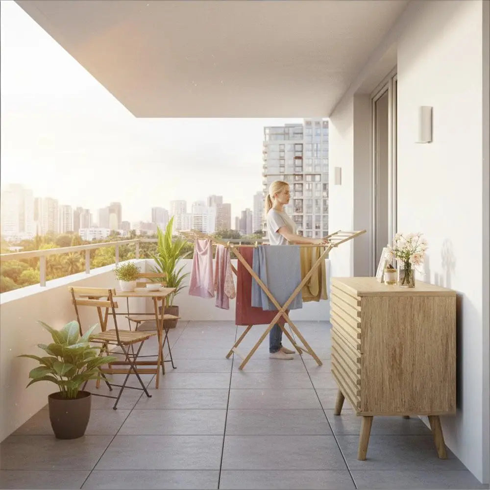 23" Natural Solid Wood Ribbed Texture Two Drawer Nightstand HomeRoots