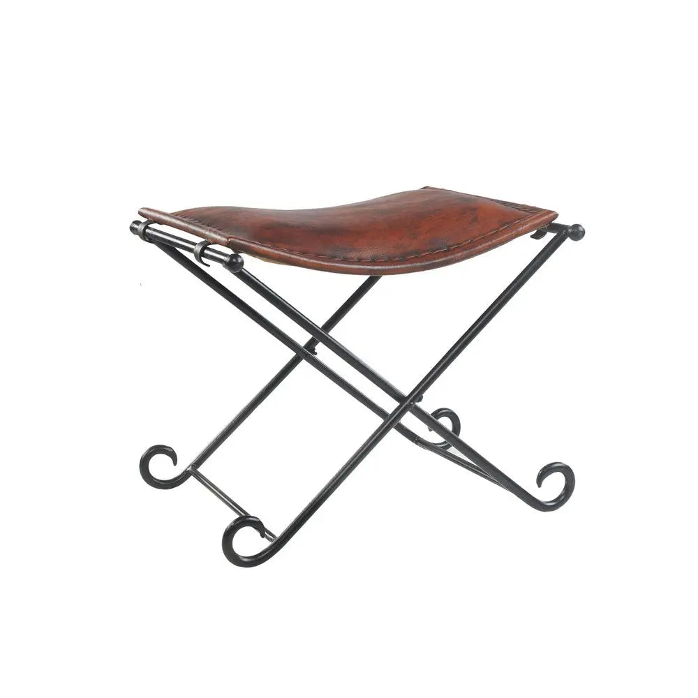 Brown and Black Fabric and Metal Free Form Solid Furniture Set HomeRoots