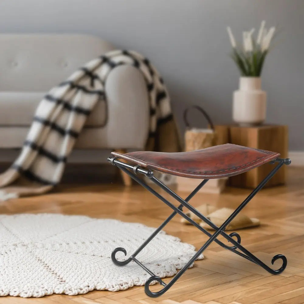 Brown and Black Fabric and Metal Free Form Solid Furniture Set HomeRoots