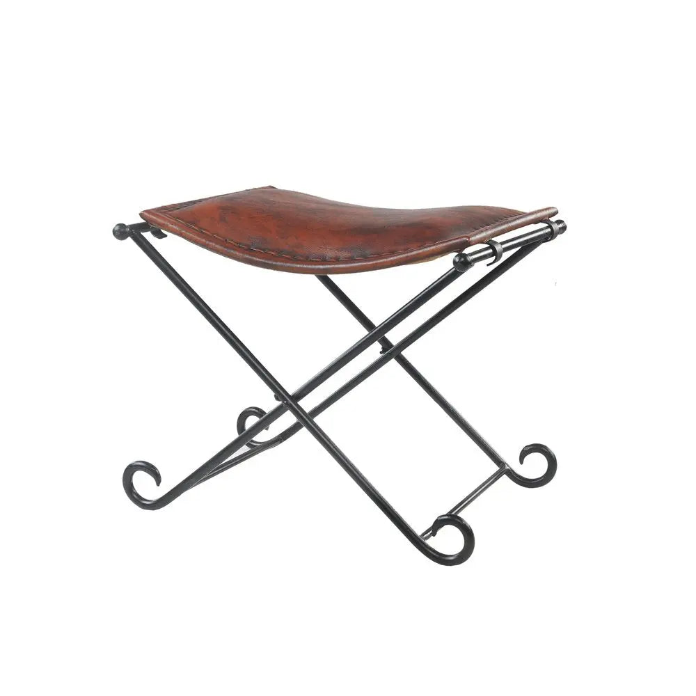 Brown and Black Fabric and Metal Free Form Solid Furniture Set HomeRoots