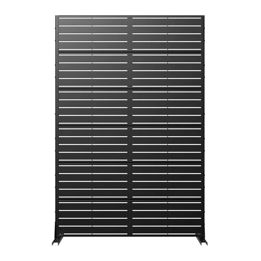 72" Black Metal Six Panel Screen Room Divider - NOVA HOME FURNITURE