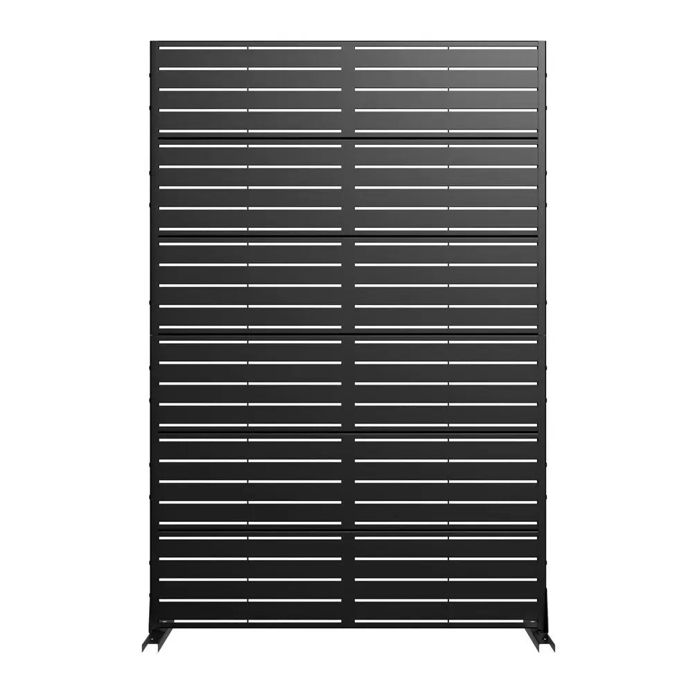 72" Black Metal Six Panel Screen Room Divider - NOVA HOME FURNITURE