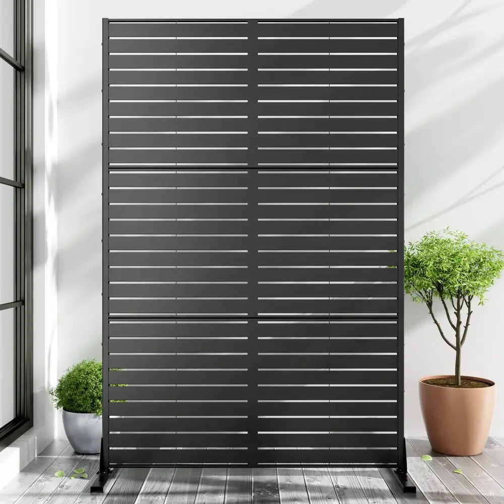 72" Black Metal Six Panel Screen Room Divider - NOVA HOME FURNITURE