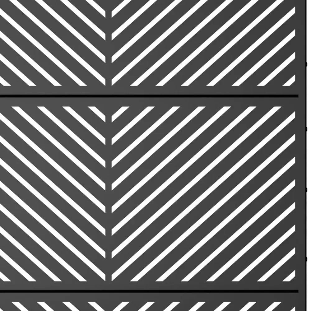 72" Black Metal Six Panel Screen Room Divider HomeRoots