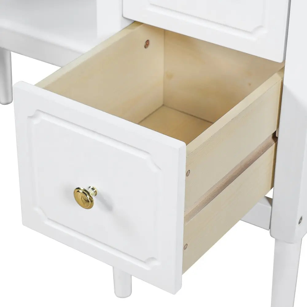 47" White Wood Six Drawer Dresser HomeRoots