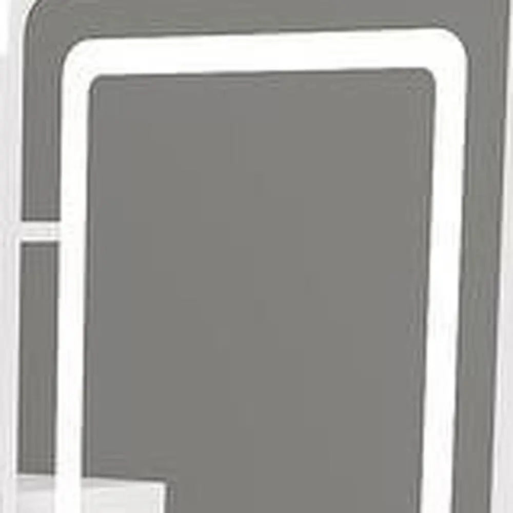 43" White Wood Lighted Two Drawer Dresser HomeRoots