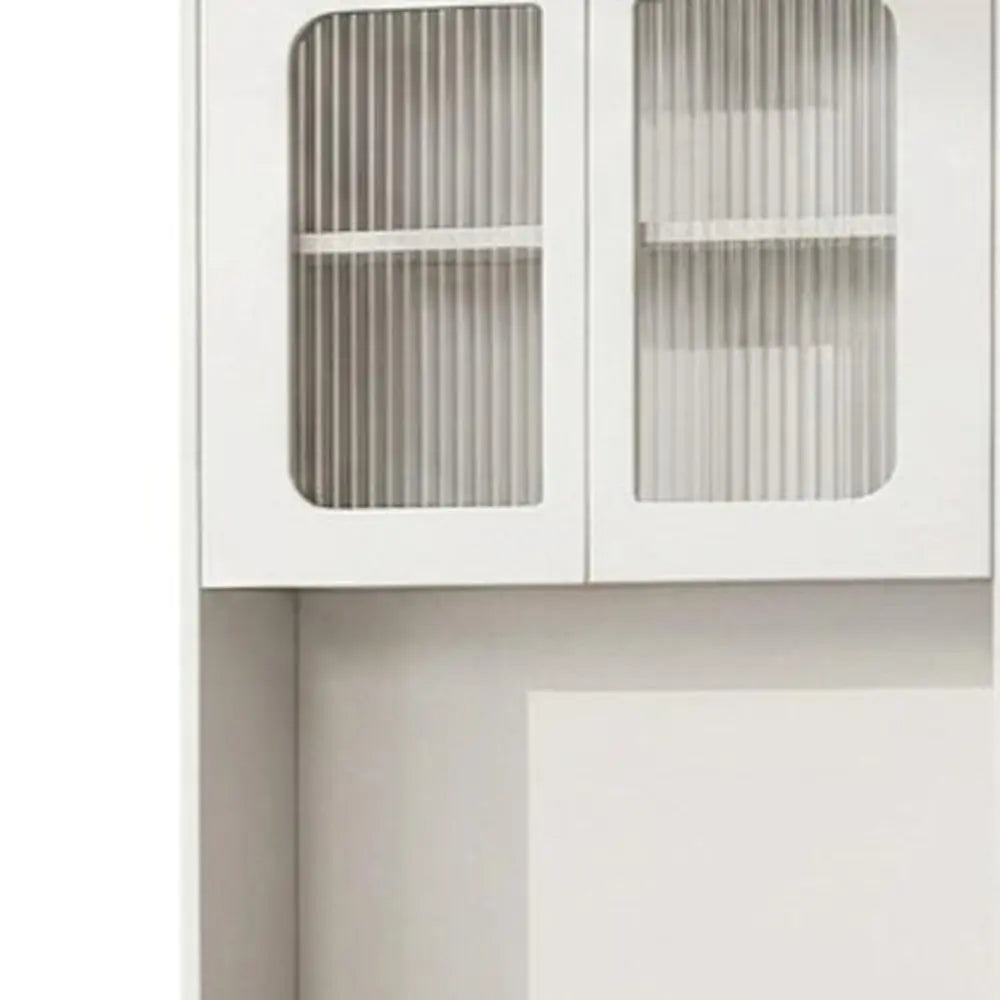 19" White Wood Lighted Four Drawer Dresser HomeRoots