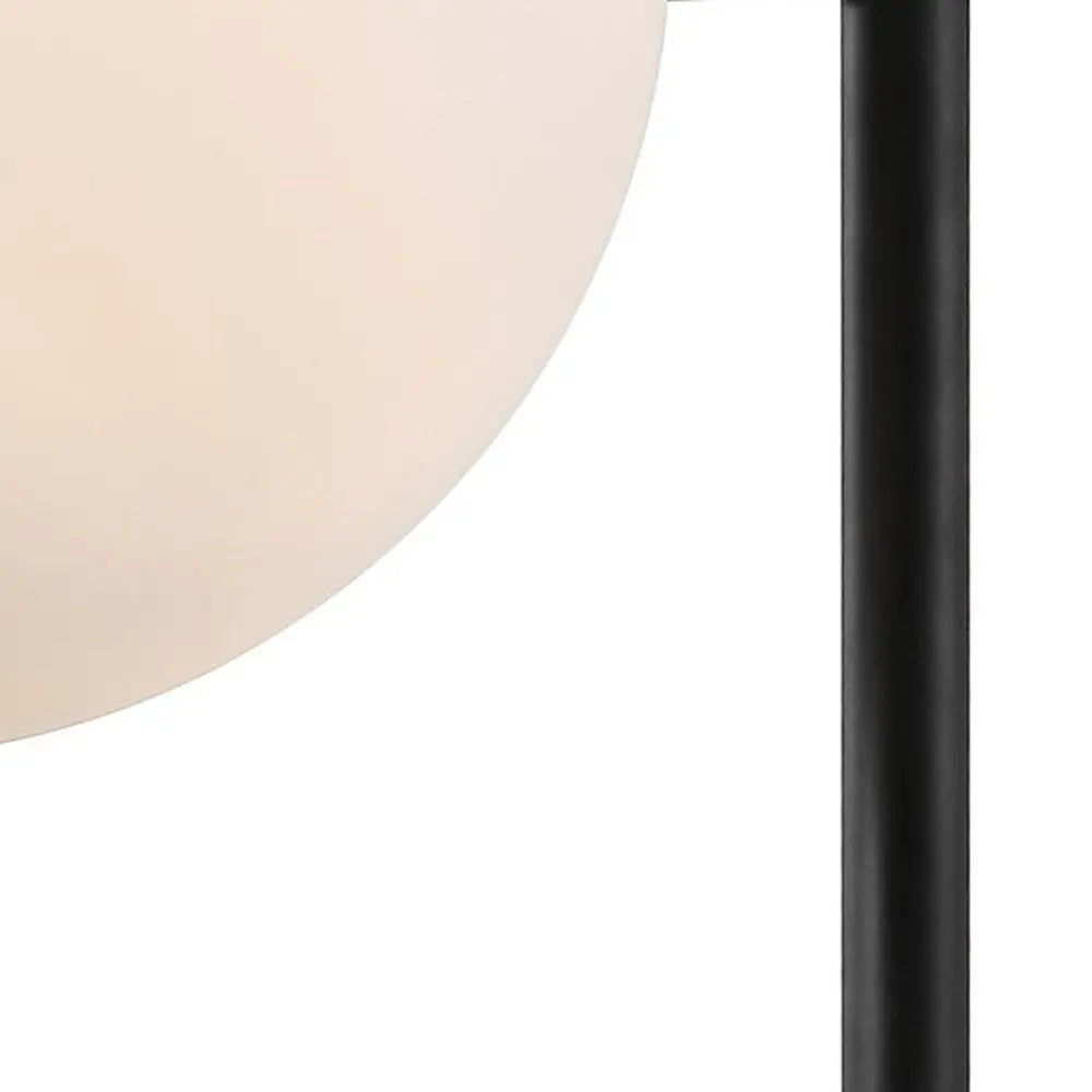 21" Black Novelty Table Lamp LED With Globe Shade HomeRoots