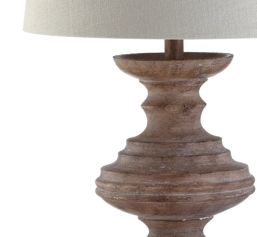 27" Brown Novelty Table Lamp LED With Drum Shade HomeRoots