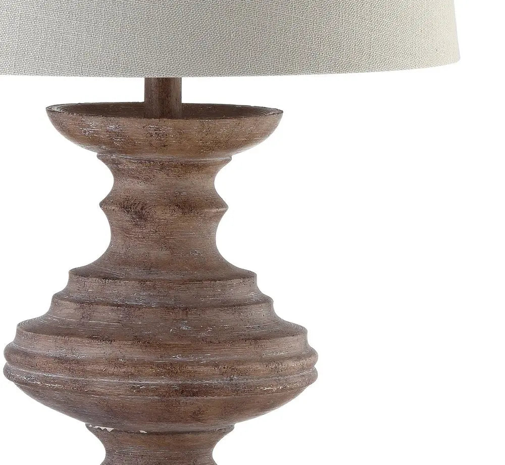 27" Brown Novelty Table Lamp LED With Drum Shade HomeRoots