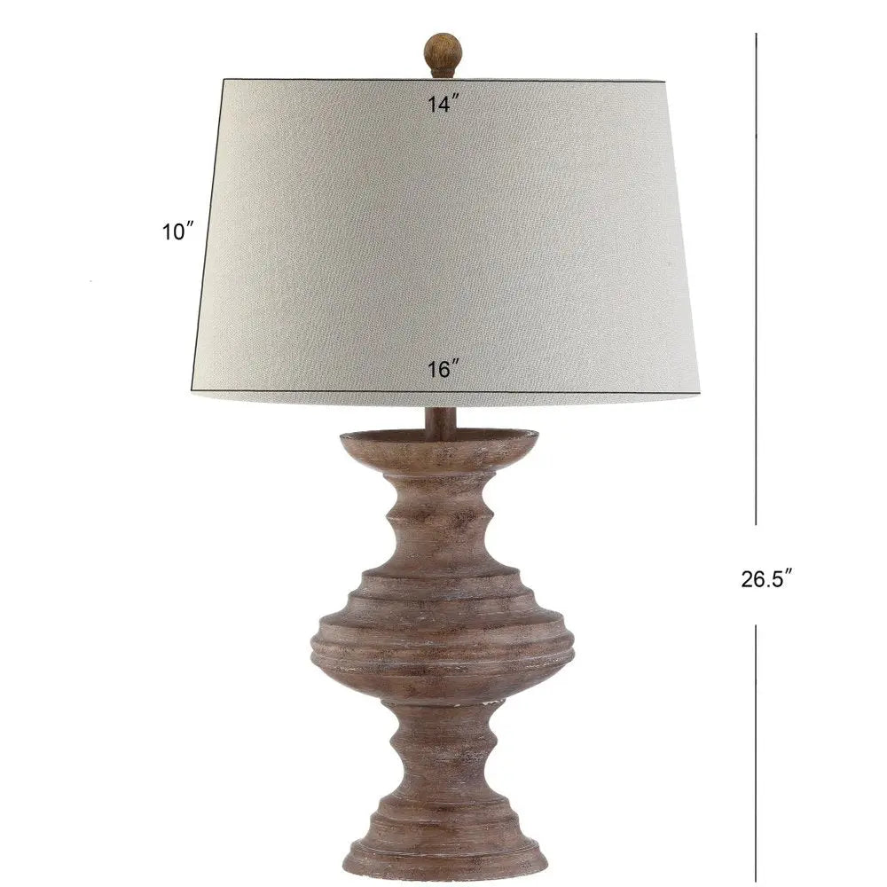 27" Brown Novelty Table Lamp LED With Drum Shade HomeRoots