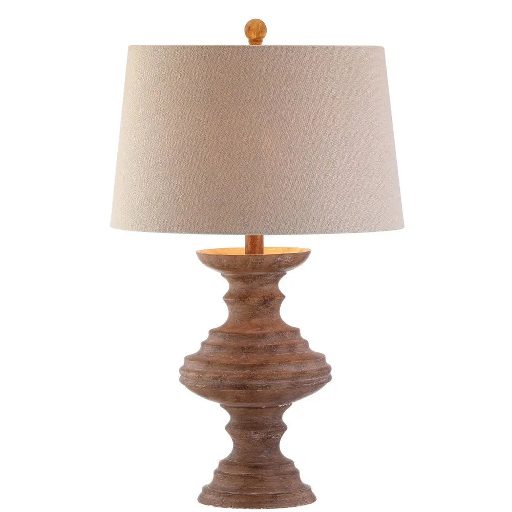 27" Brown Novelty Table Lamp LED With Drum Shade HomeRoots
