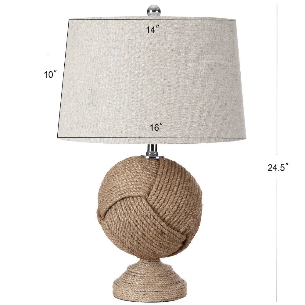 24" Brown Novelty Table Lamp LED With Drum Shade HomeRoots