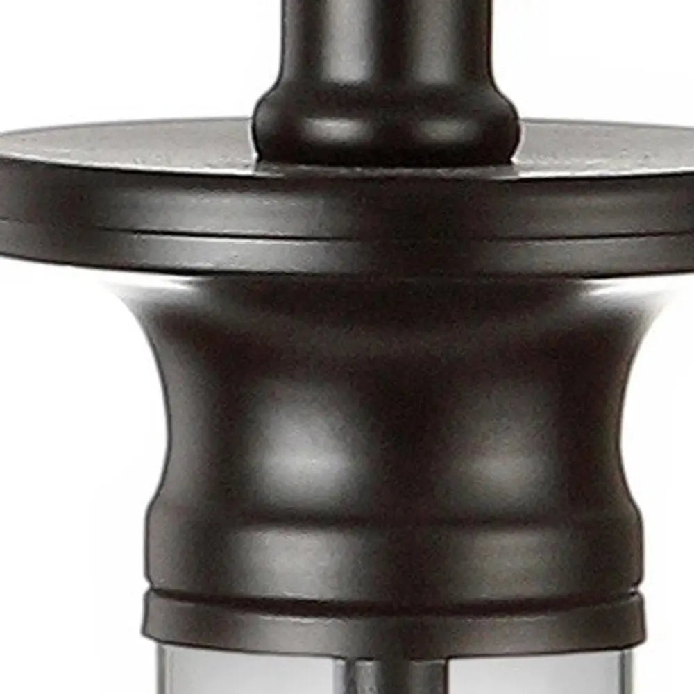 Set of Two 30" Black Novelty Table Lamps LED With Drum Shades HomeRoots