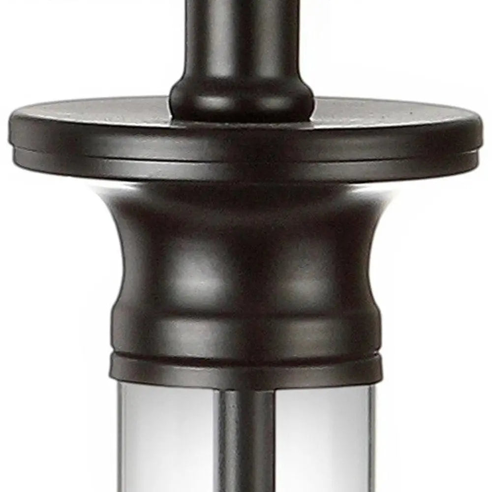 Set of Two 30" Black Novelty Table Lamps LED With Drum Shades HomeRoots