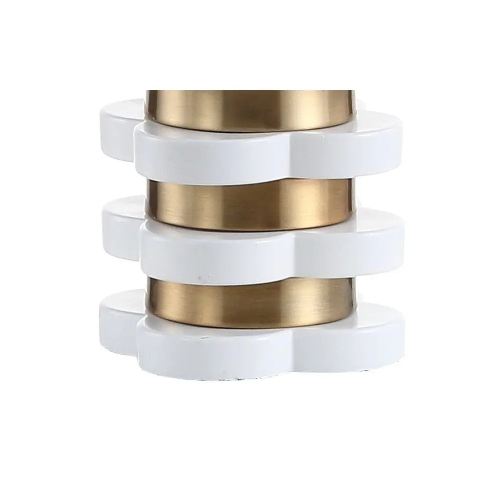 27" White Novelty Table Lamp LED With Drum Shade HomeRoots